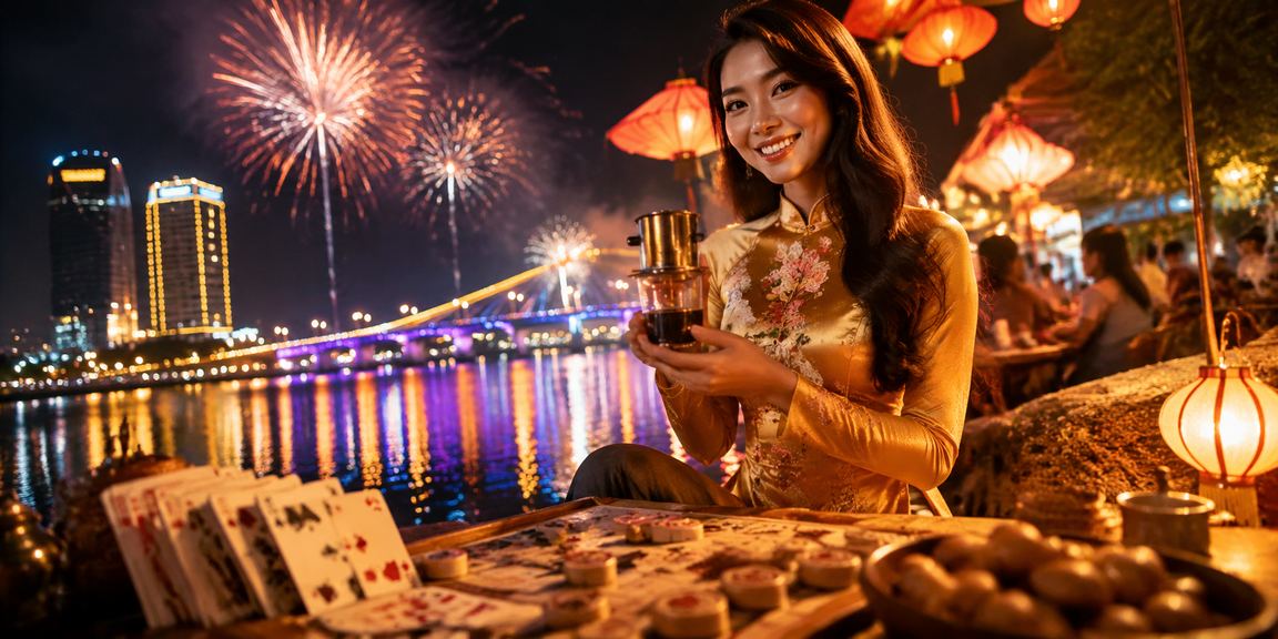 Người Việt Nam thư giãn với trò chơi bài tại quán cà phê Huế